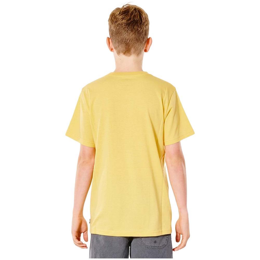 T-shirt de manga curta Rip curl Ig mumma icon para crianças em amarelo 2/4