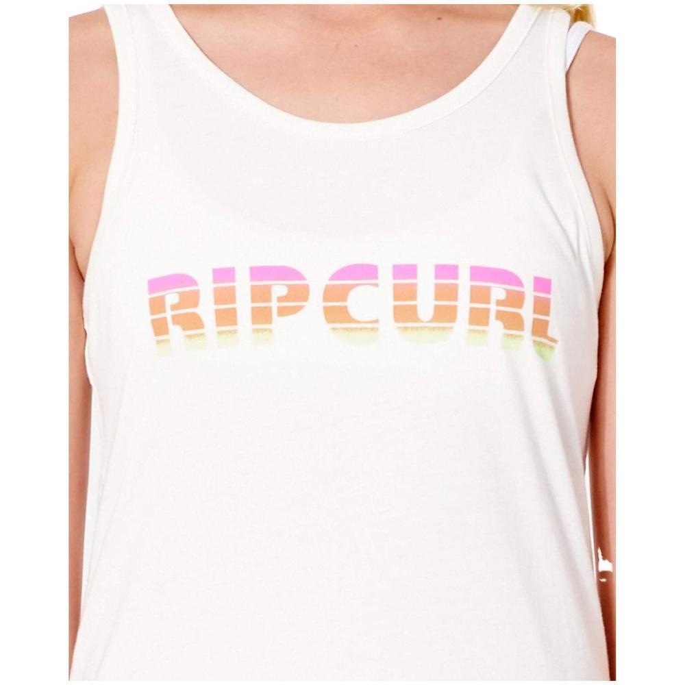 Camiseta de tirantes para niñas Rip curl Wave haper en color blanco 4/4