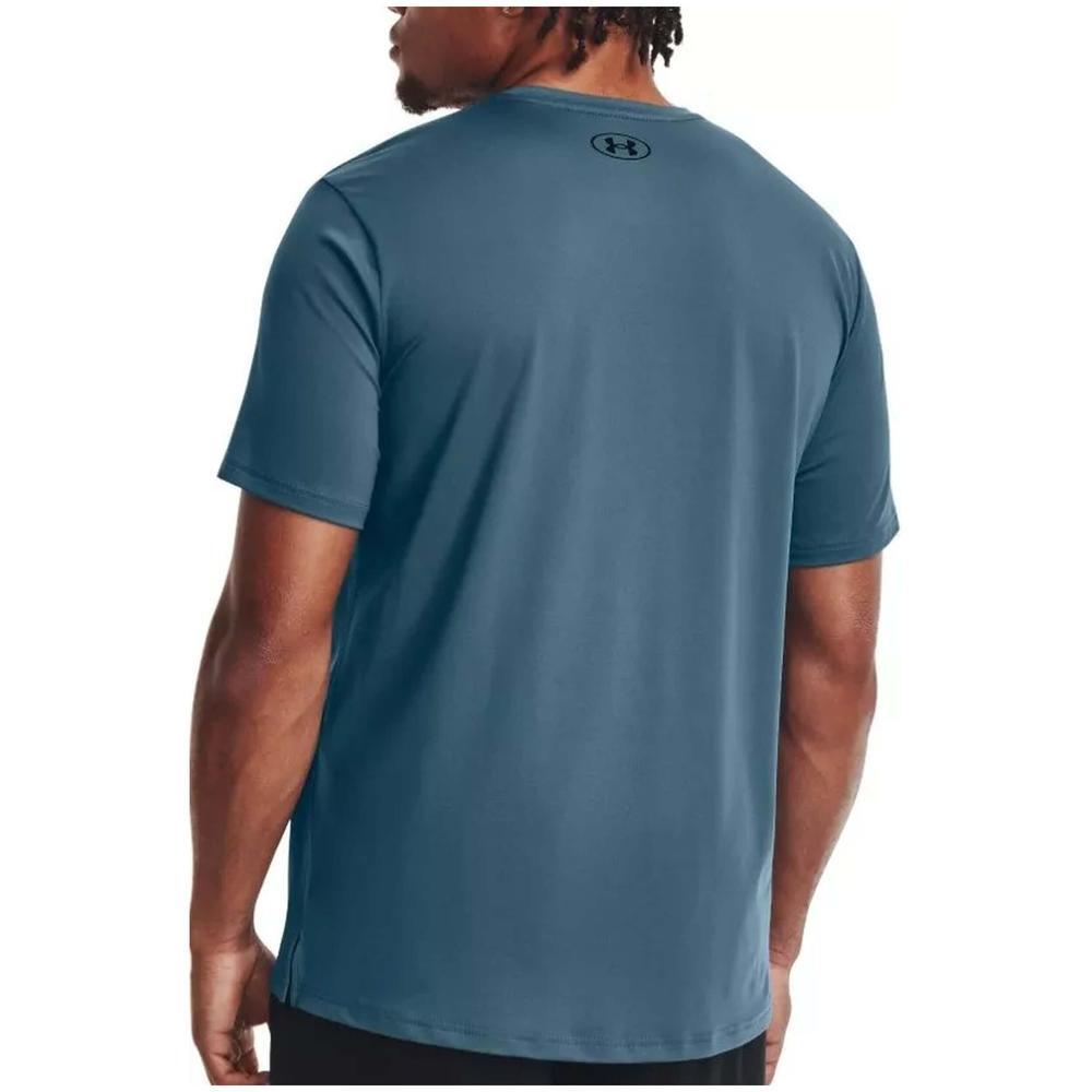 T-shirt Under Armour Rush Energy de manga curta para unissexo em azul 2/2