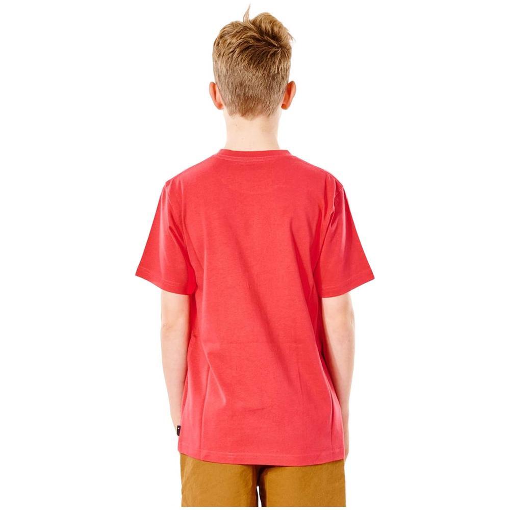 T-shirt de manga curta Rip curl Urf revival yeh mumma para crianças em vermelho 2/3
