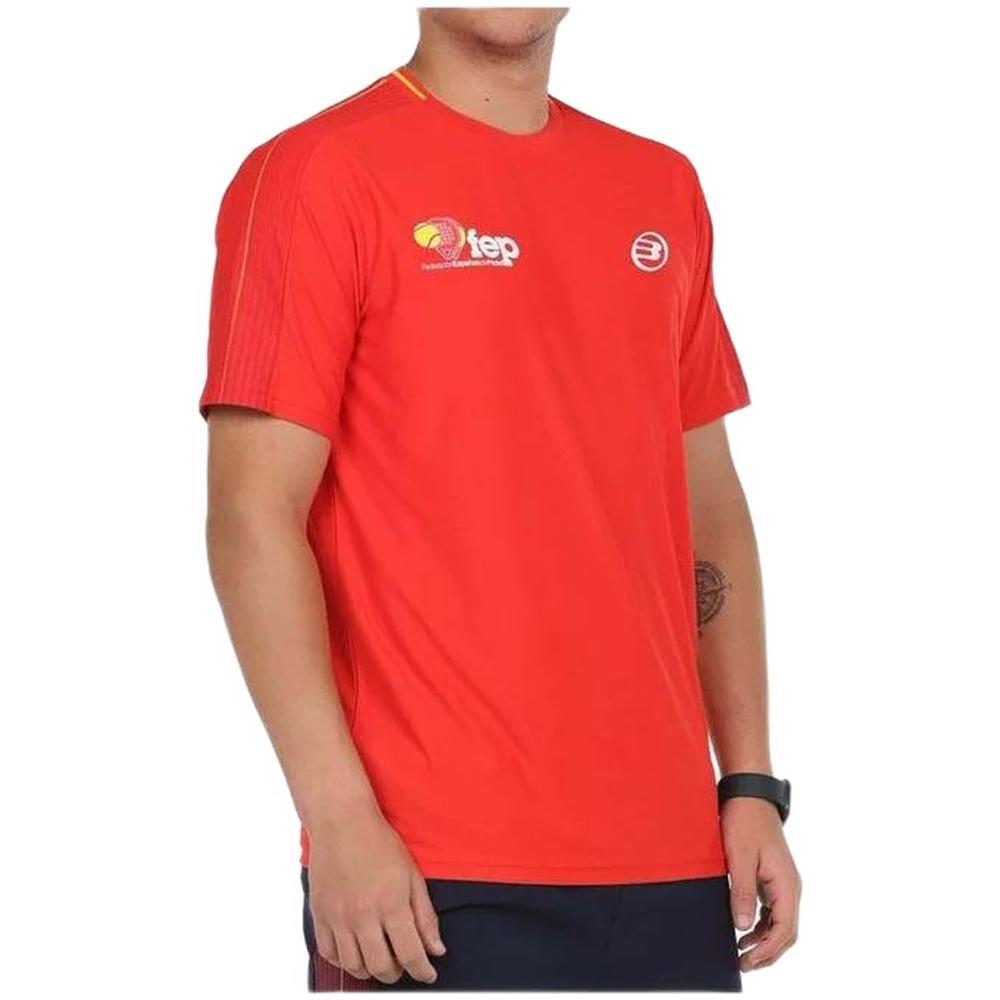 T-shirt de manga curta Bullpadel para homem em vermelho 3/4