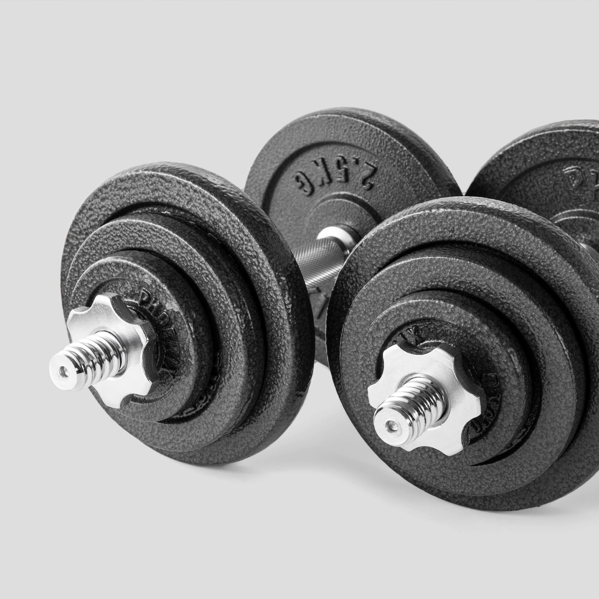 Dumbbell Set Cast Iron Weight Plates Buy Online 20KG Cast Iron