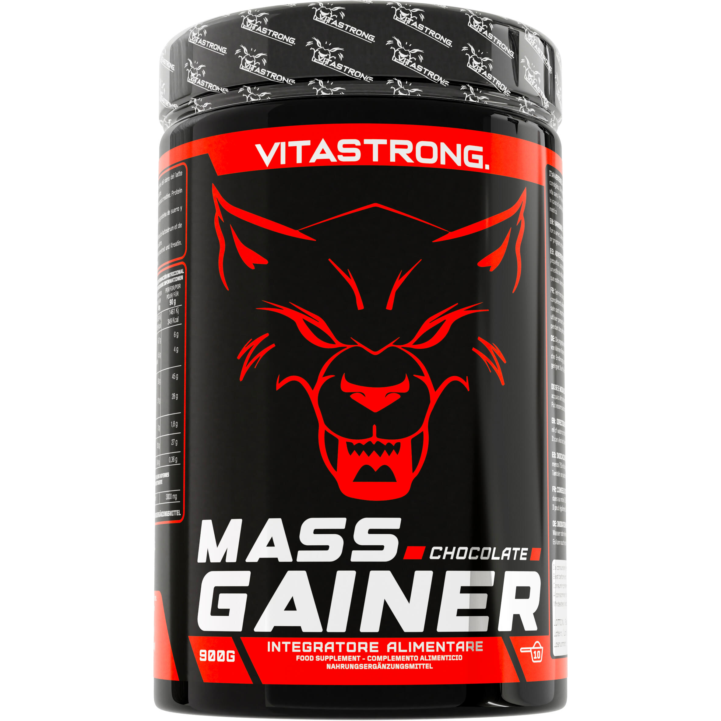 VITASTRONG Mass Gainer VITASTRONG - 30% Proteine in Polvere, Cluster Dextrin™