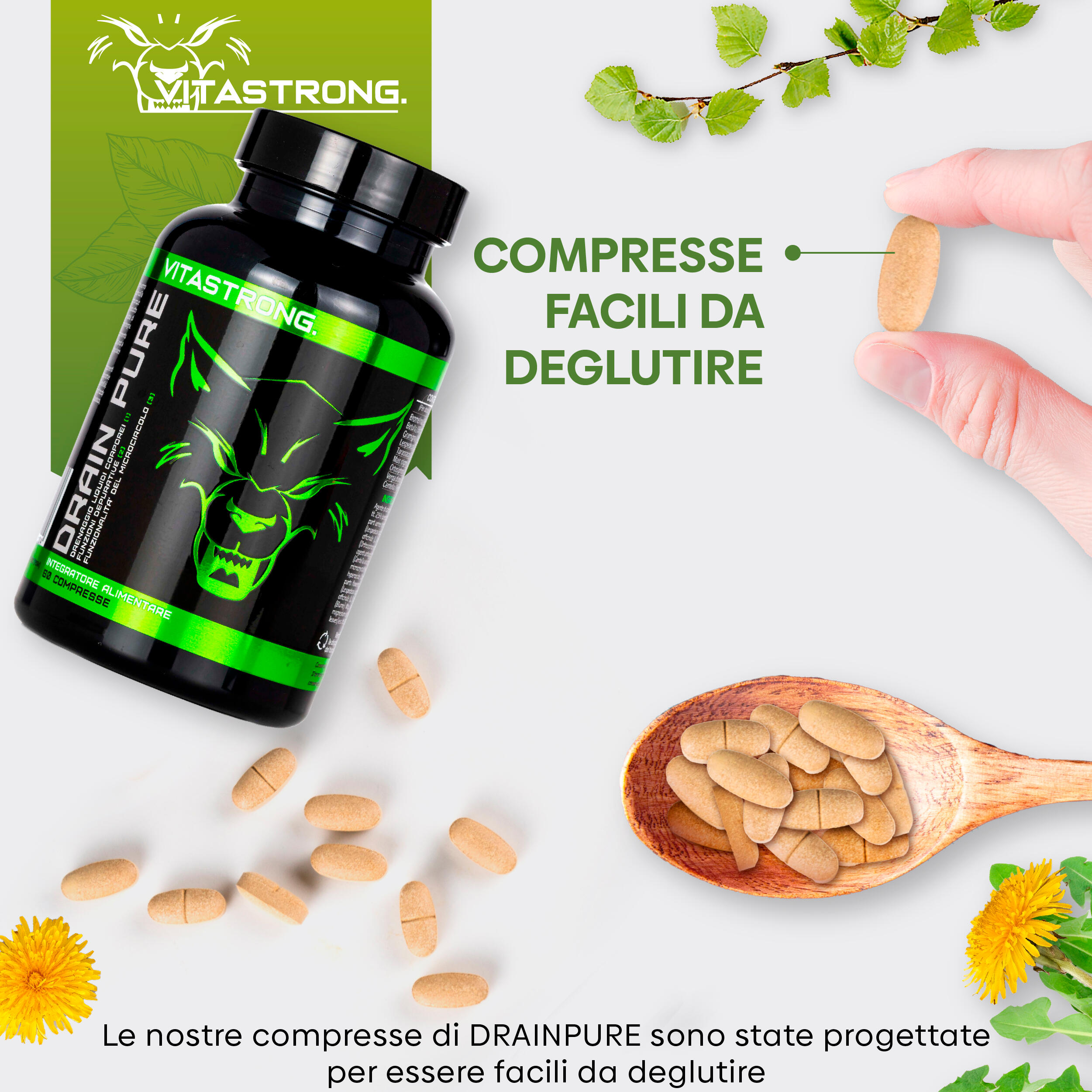Drainpure DETOX GIORNO Vitastrong Detox, Drenante, Brucia Grassi