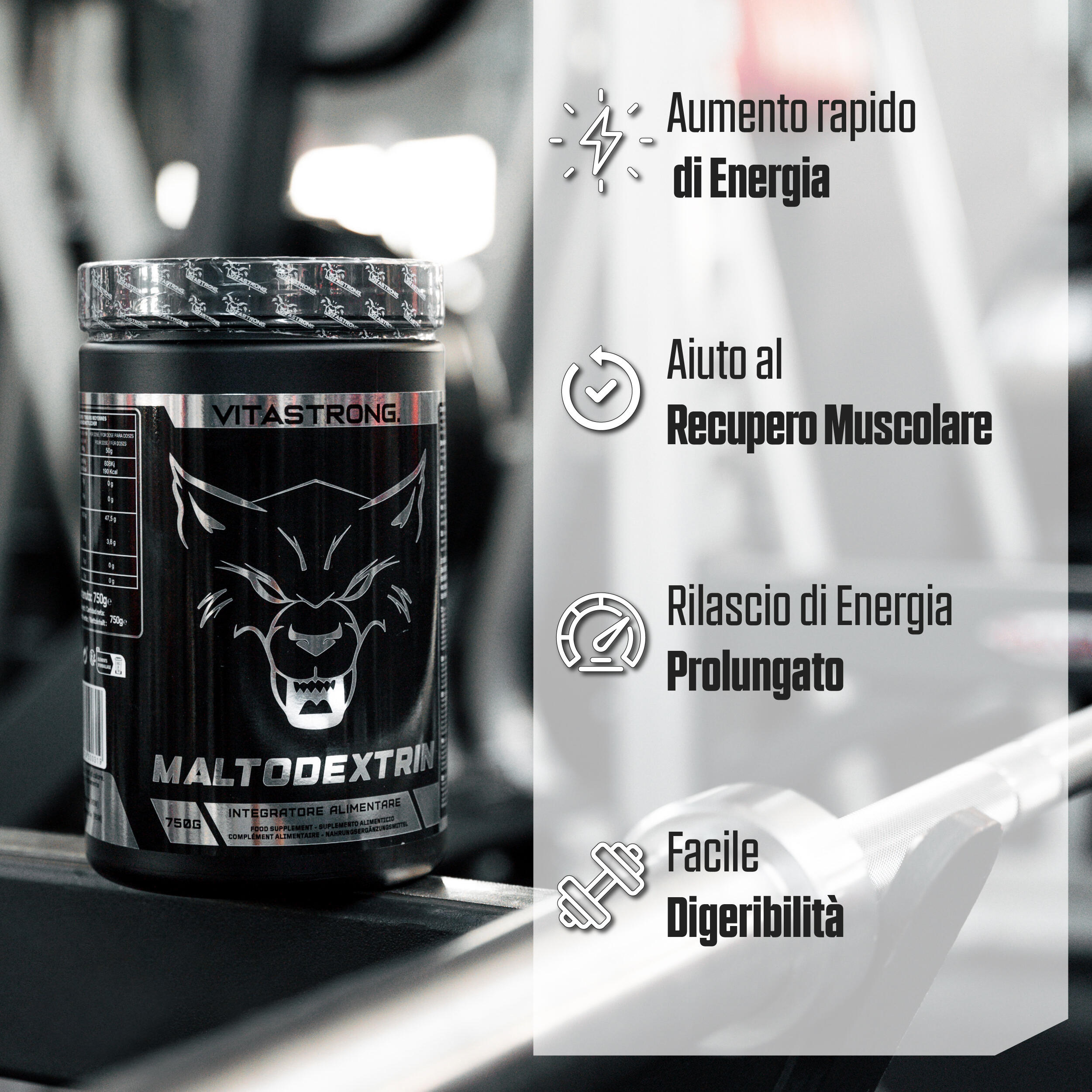 Maltodestrine Vitastrong - Carboidrati di Nuova Generazione - 100% Pura 3/6