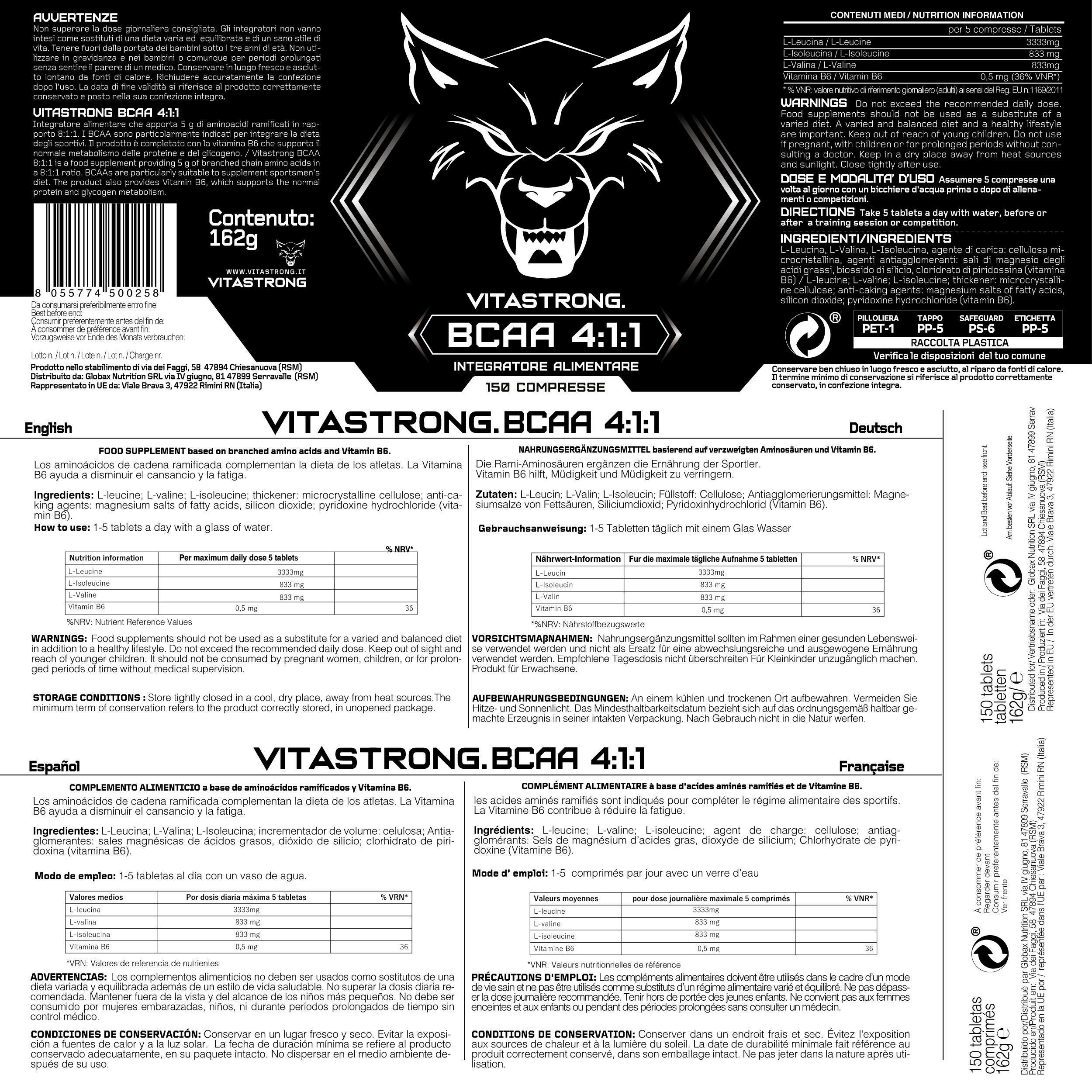 Aminozuren BCAA 4.1.1 Vitastrong | L-Isoleucine 2/2
