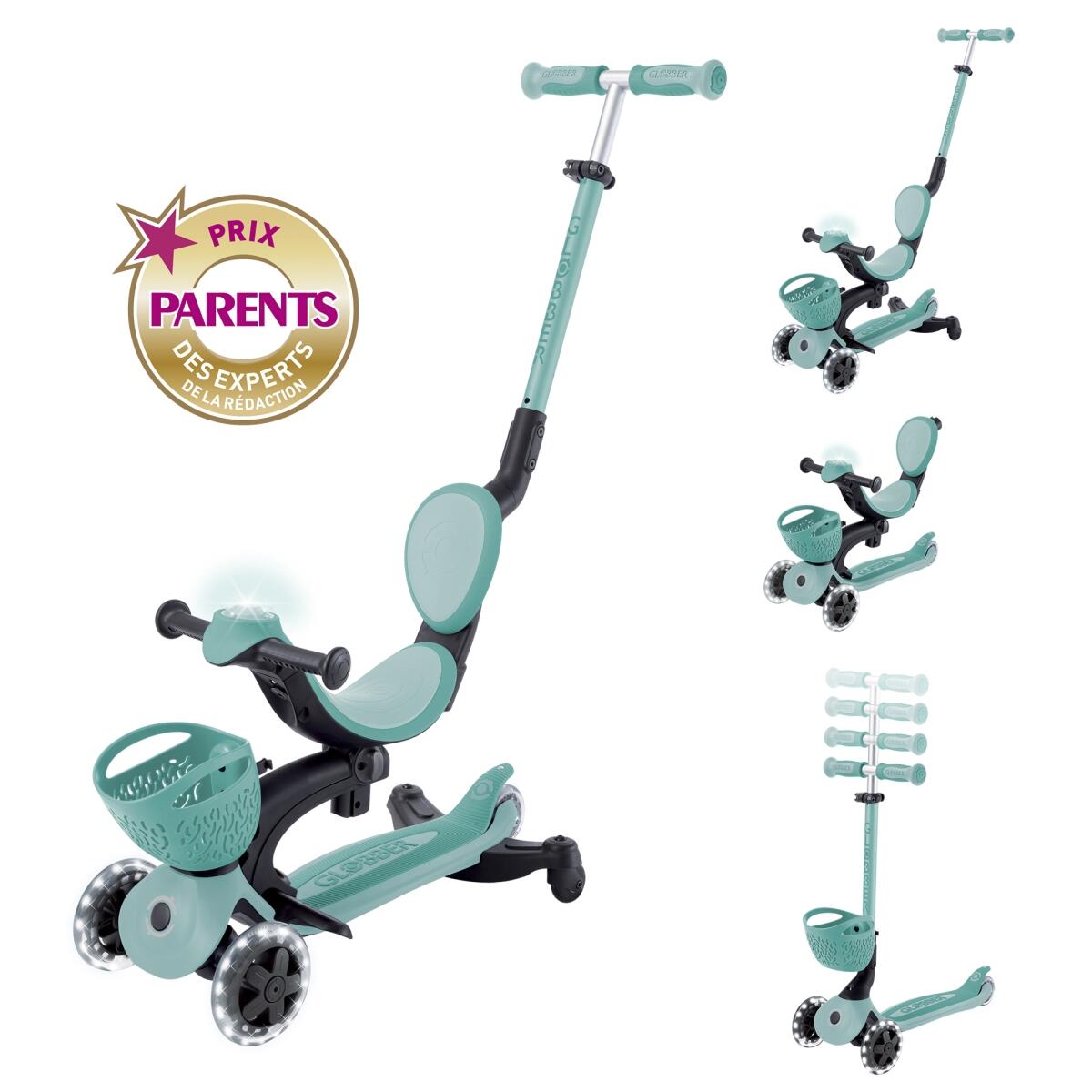 Trottinette évolutive GO-UP BABY 360 LIGHTS - Vert Menthe 3/7