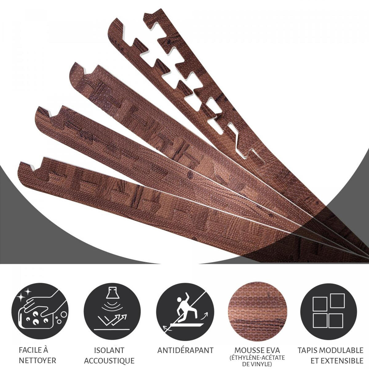 SET DE 8 BORDURES POUR DALLES | MUSCULATION ET FITNESS | COLORIS AU CHOIX 4/7