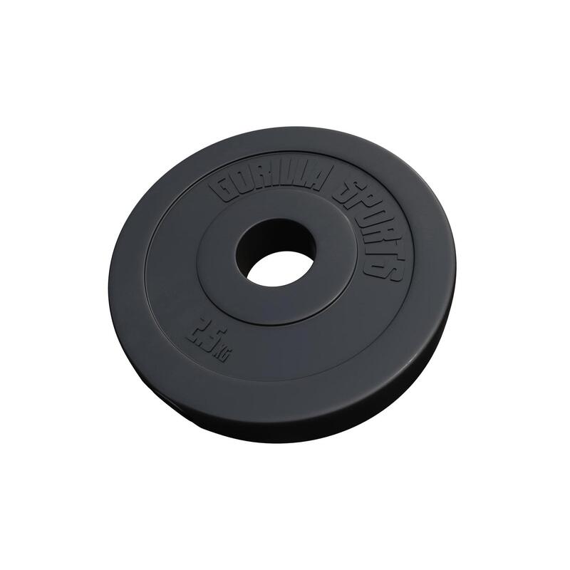 GORILLA SPORTS Hantelscheibe Olympia 50/51mm Kunststoff 1,25KG - 15KG