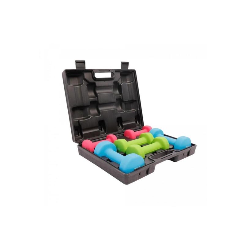 GORILLA SPORTS Gymnastikhanteln Set 12 kg mit Koffer