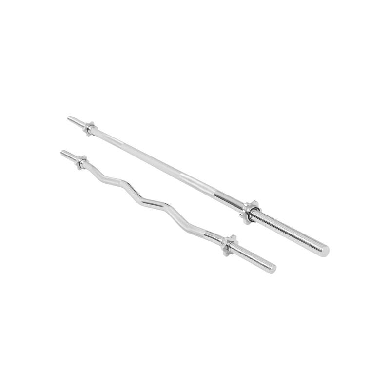 Halterstangen Set - Lange Halter + EZ Curl Barbell - 30 mm - Schroefsluiting