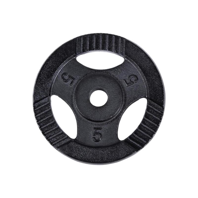 GORILLA SPORTS Hantelscheibe Guss Gripper Schwarz 0,5-20 KG