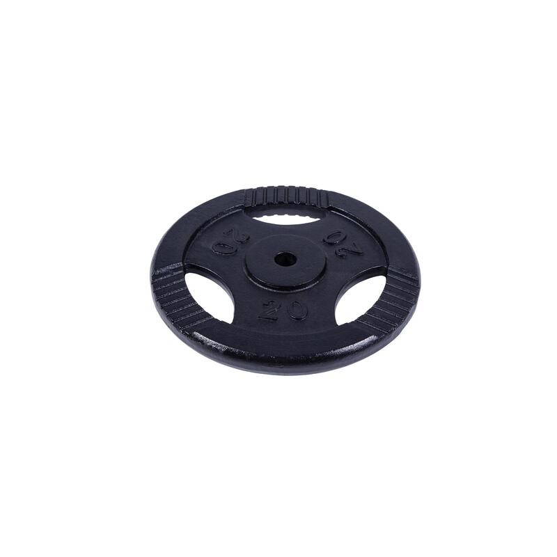 Disc din fontă cu manere ,negru de 20 kg 30/31 mm