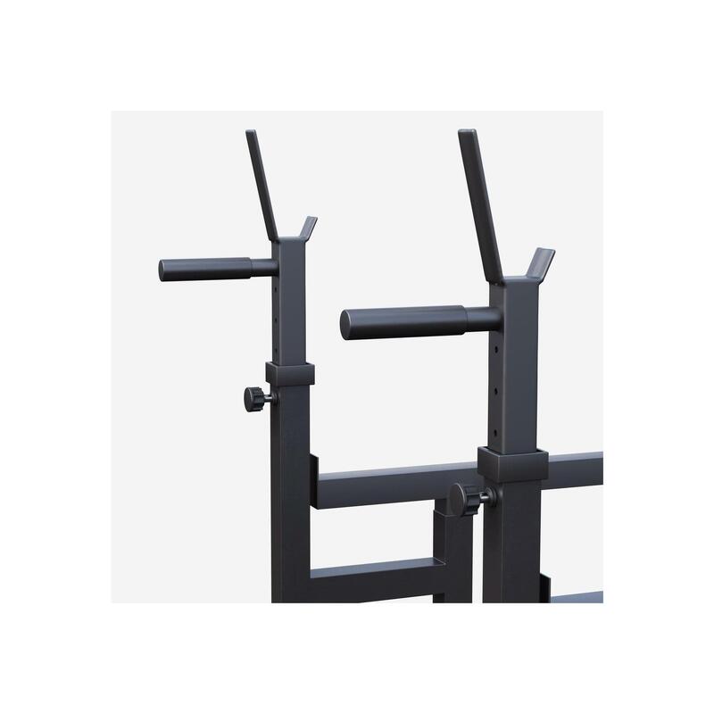 GORILLA SPORTS RACK A SQUATS ET DÉVELOPPÉ COUCHÉ RÉGLABLE | MUSCULATION