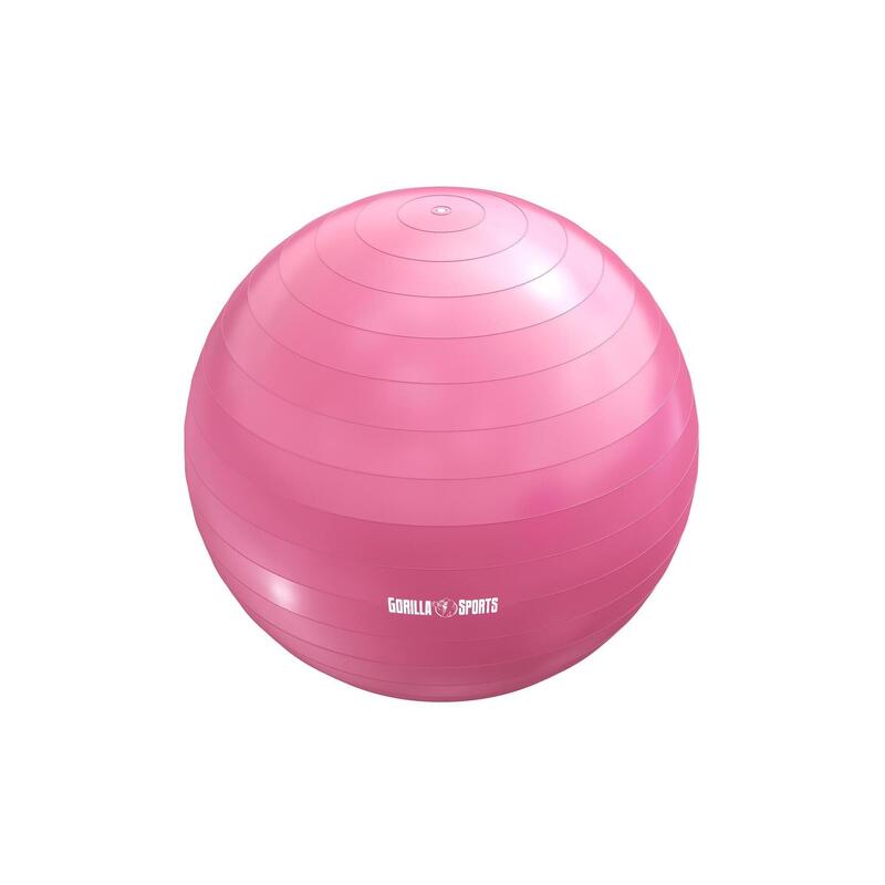 Fitball Pelota Pilates Resistente Gorilla Sports Rosa Talla S -55 cm