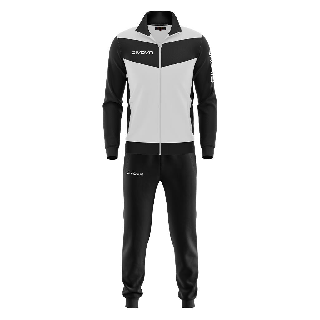TUTA complete uomo ( acetato-poliestere) givova bianco/nero 4s 2/4