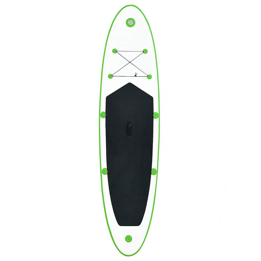 VidaXL tabla SUP hinchable verde y blanca para adultos 4/7