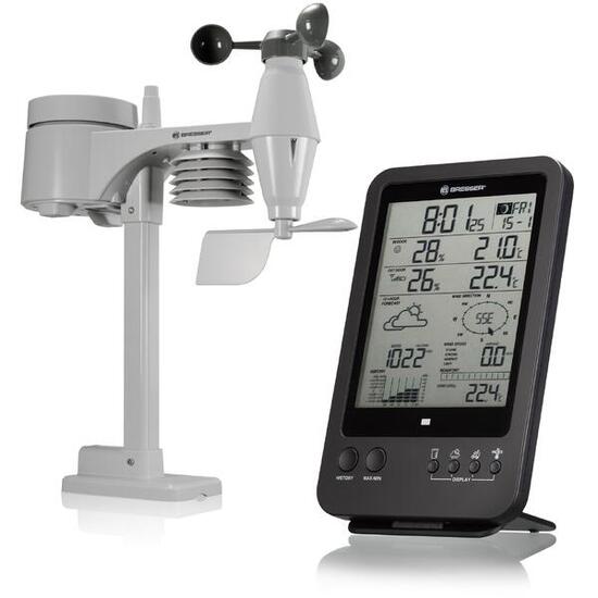 5-in-1-Wetterstation, schwarz