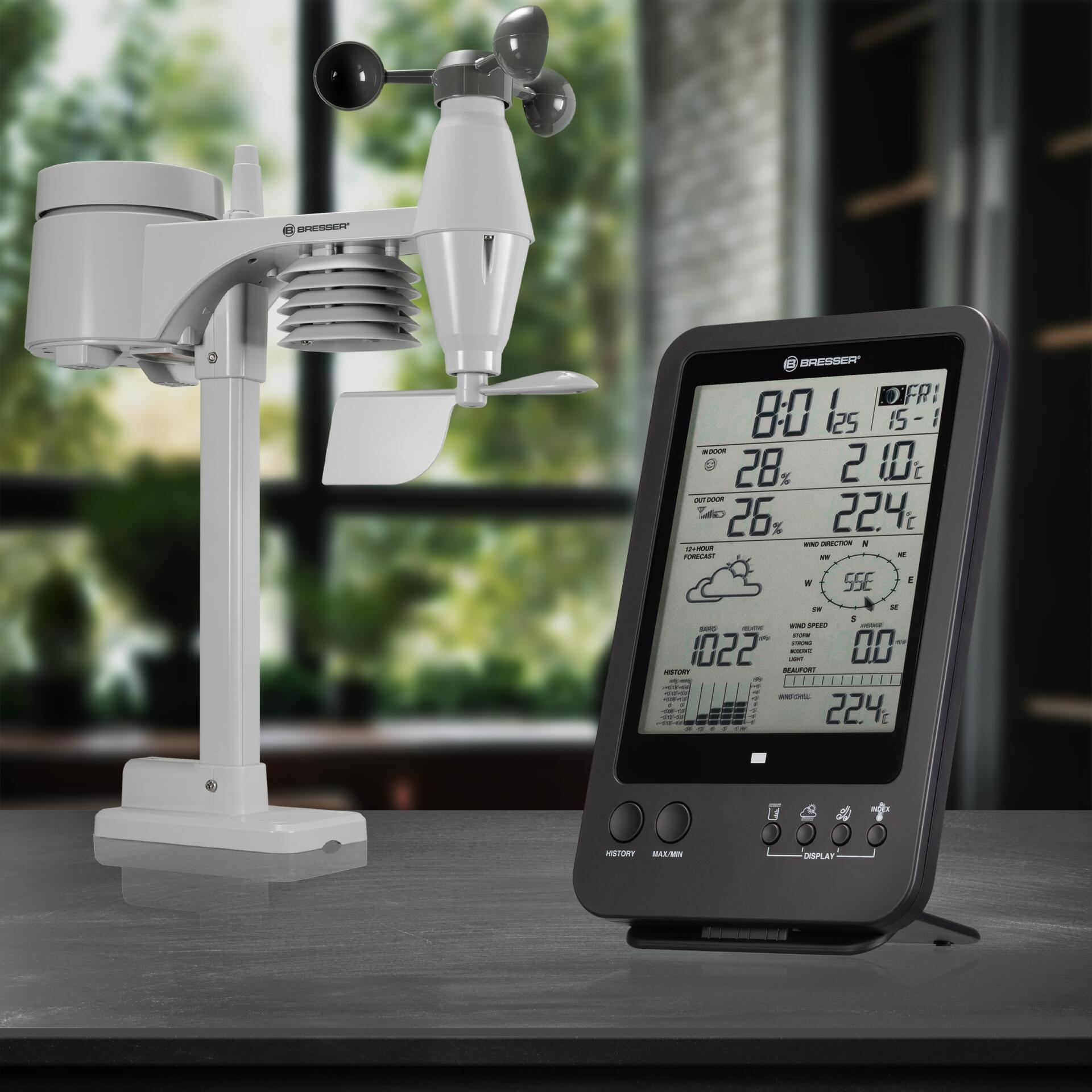 BRESSER Weather Center 5-in-1 zwart 6/7