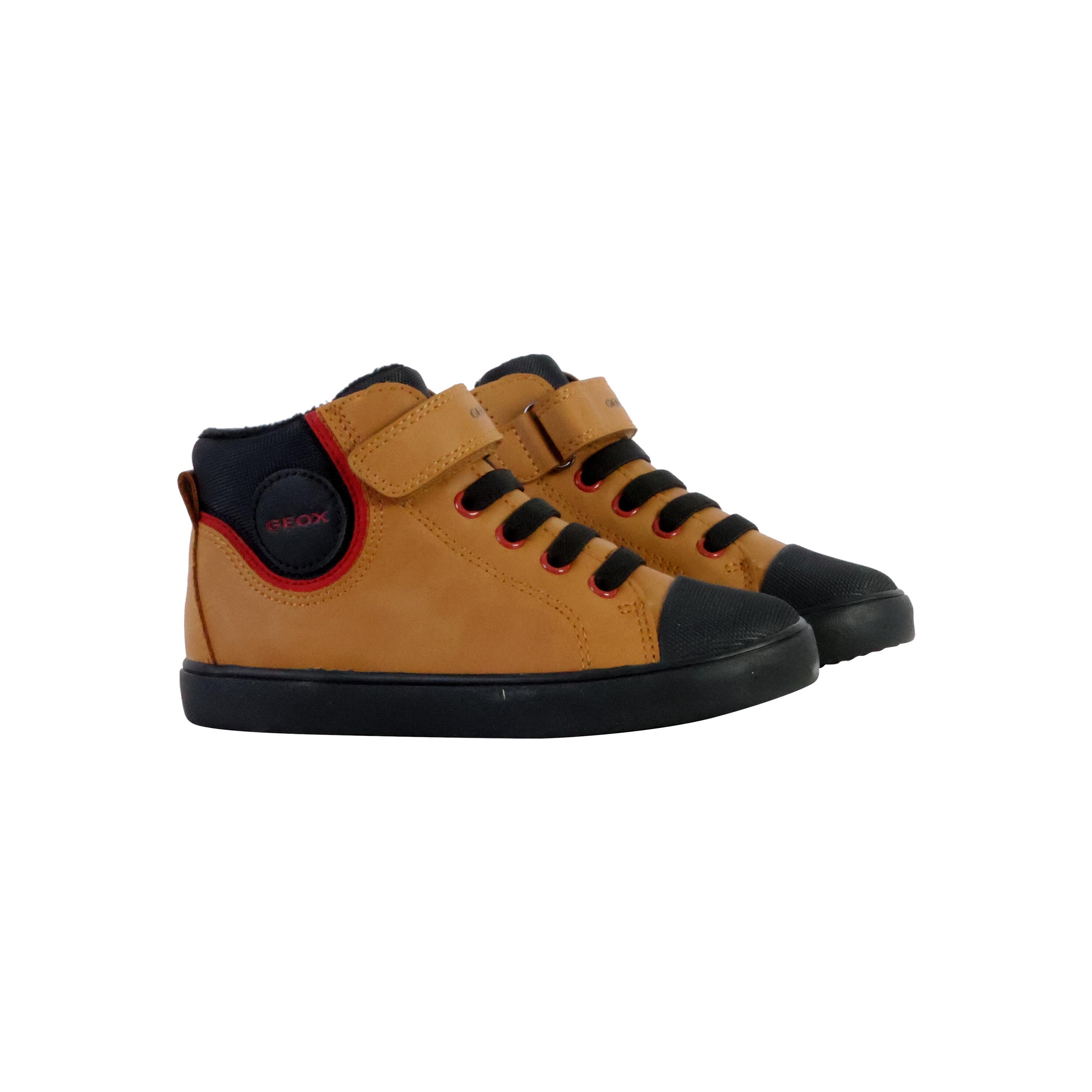 Basket Montante à Scratches Geox Enfant Gisili Wax.Synt Nylon 3/5
