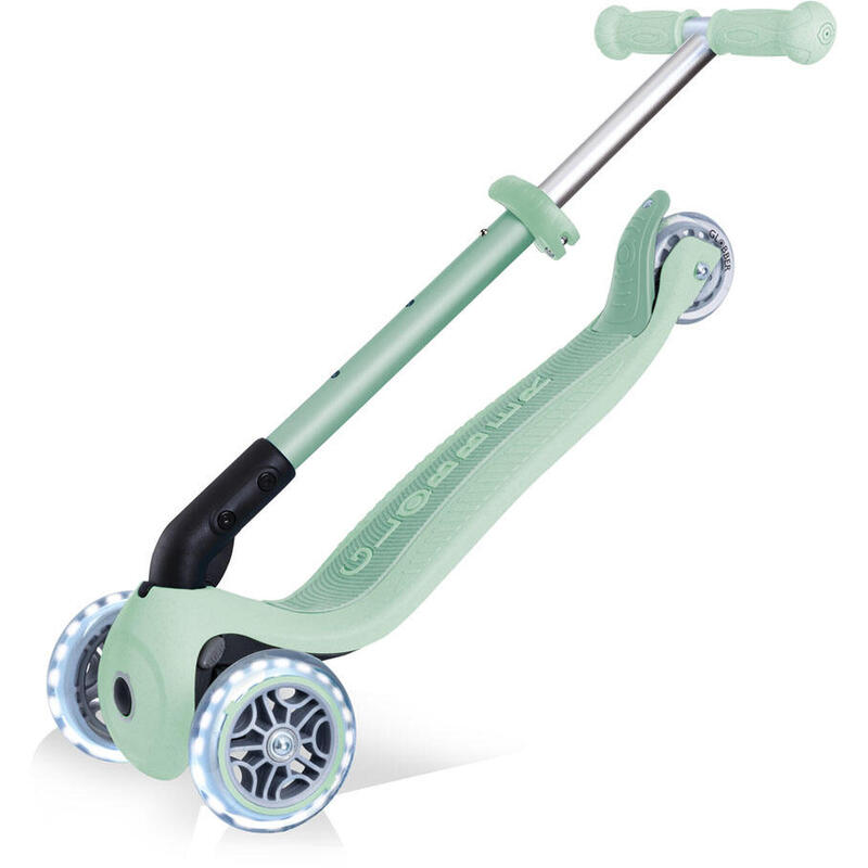 Trottinette 3 roues JUNIOR FOLDABLE LIGHTS ECOLOGIC - Vert Pistache