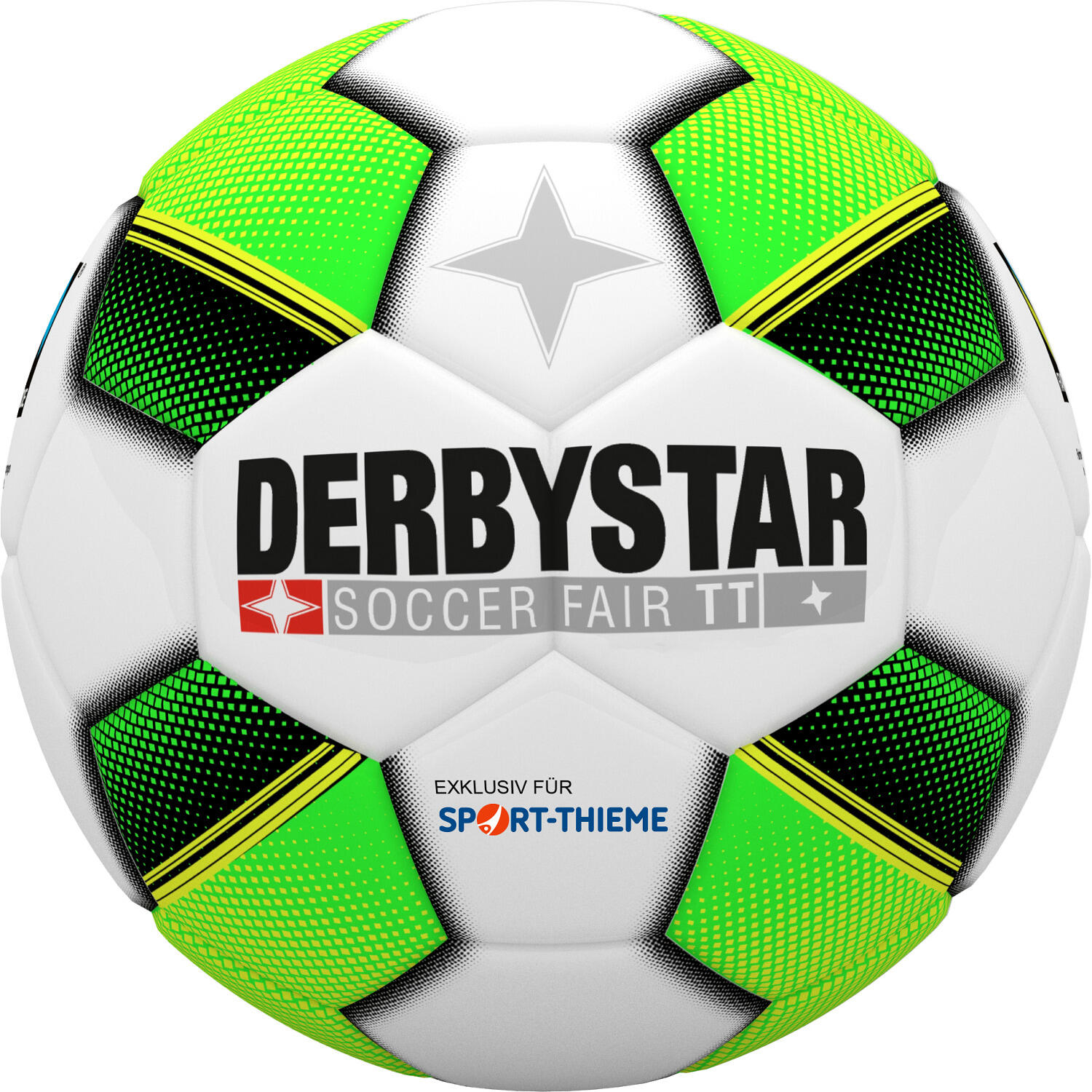 DERBYSTAR Fußball Soccer Fair TT Fußball Unisex Grün-Schwarz-Weiß