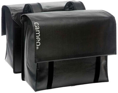 Dubbele fietstas cameo bisonyl zwart 46 liter