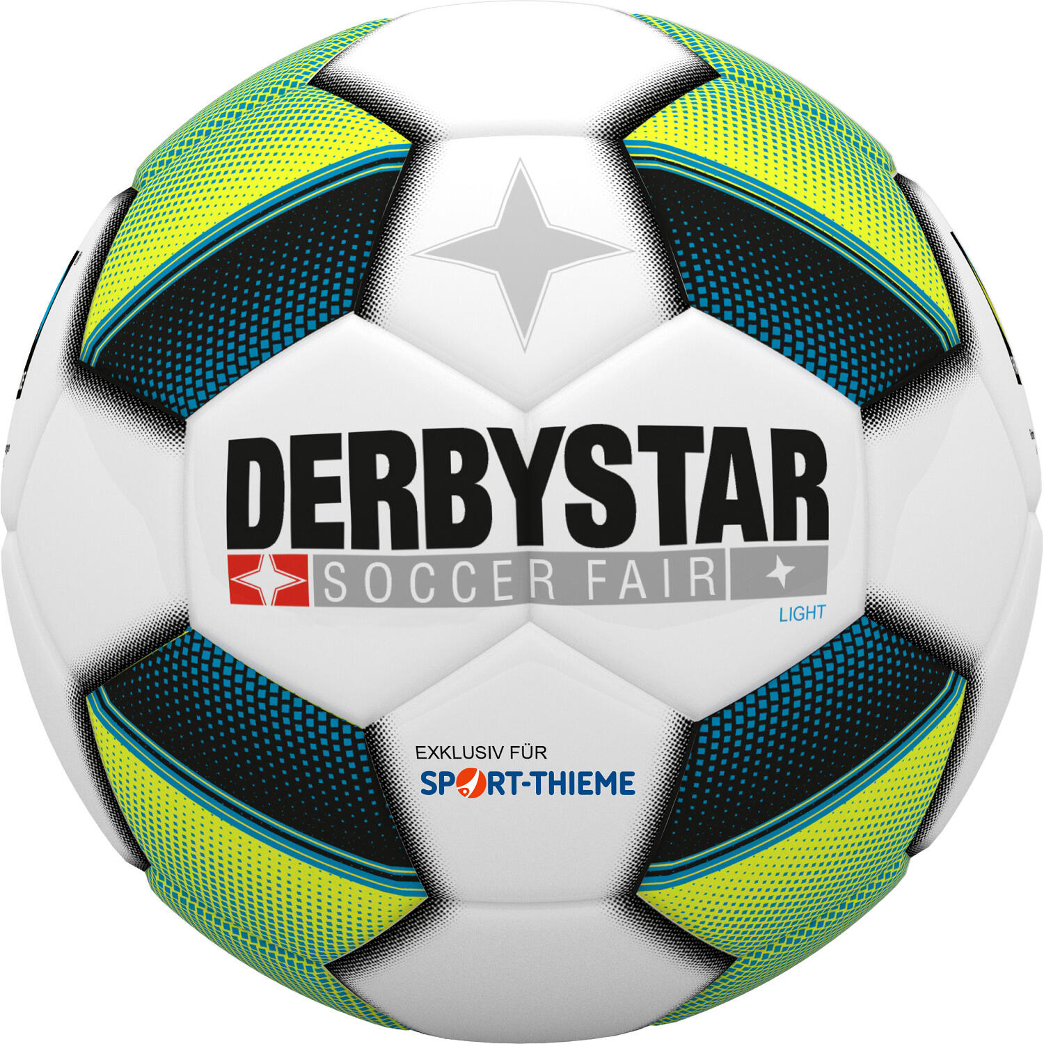 DERBYSTAR Fußball Soccer Fair Light Fußball Unisex Grün-Gelb-Blau-Schwarz-Weiß