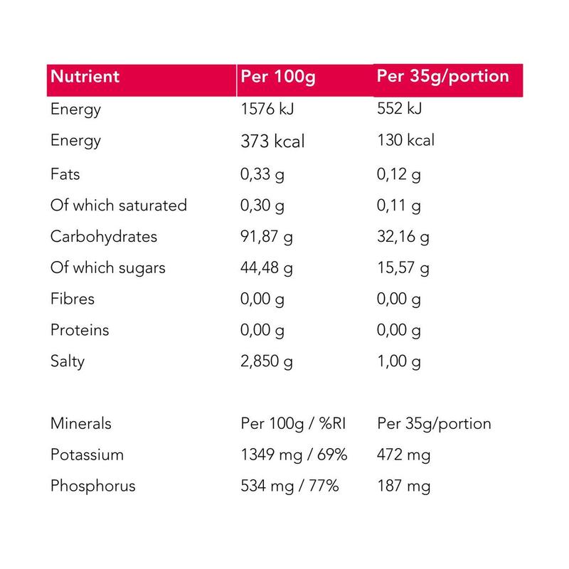 Isotone energiedrank sportdrank: Tropical smaak • Plakt niet • 43 porties