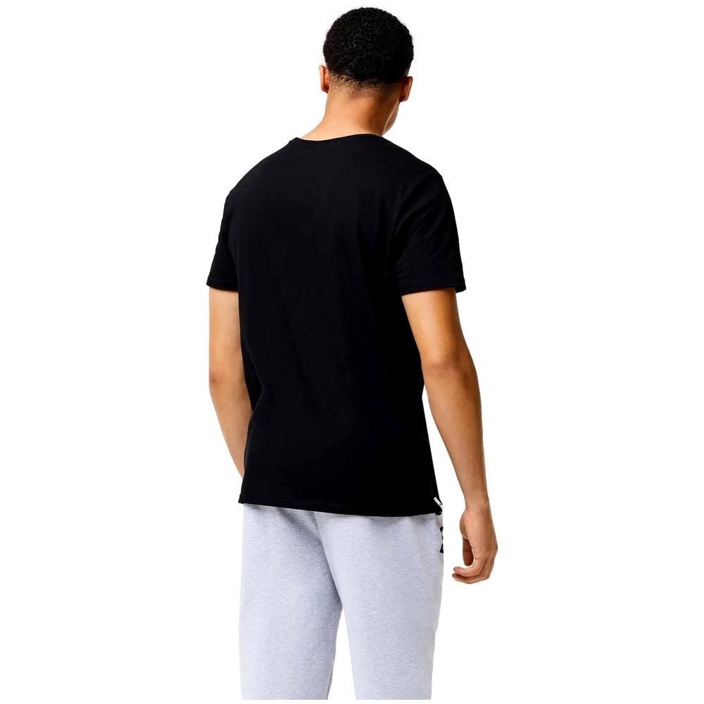 T-shirt de manga curta Lacoste Essentials 3p para homem em preto 4/5