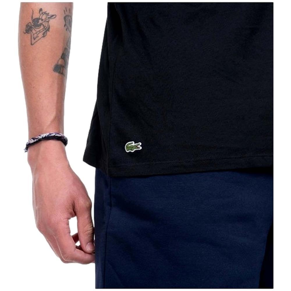 T-shirt de manga curta Lacoste Essentials 3p para homem em preto 2/5