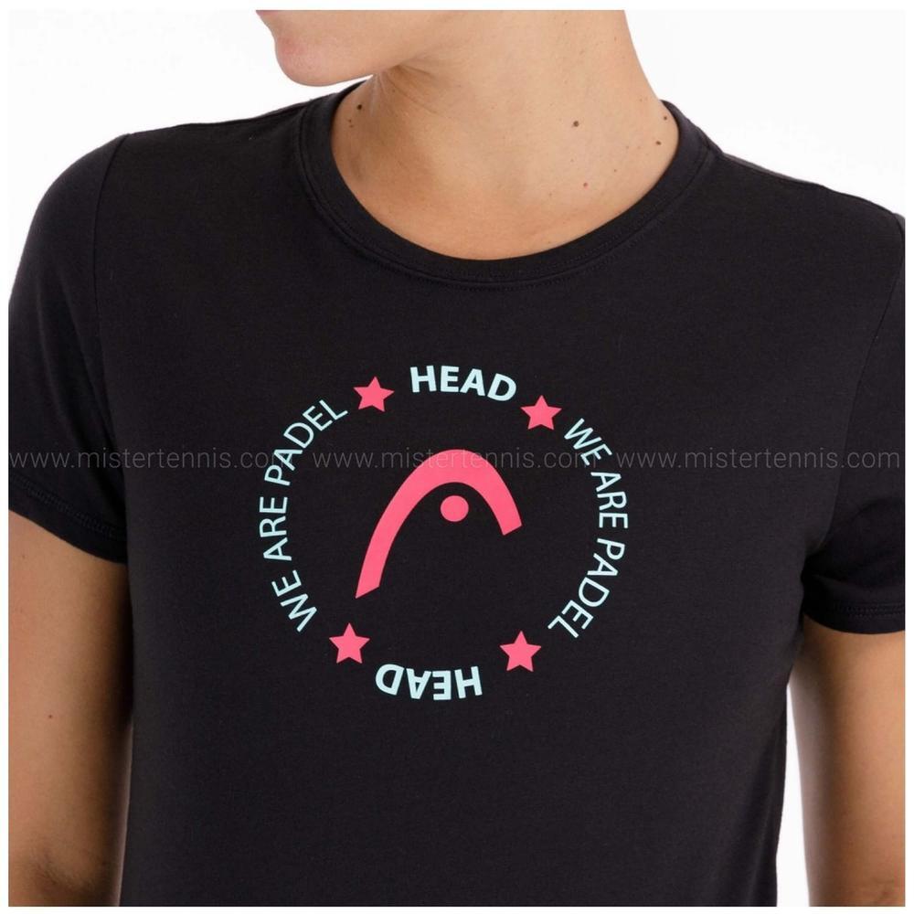 Camiseta de manga corta para mujer Head Button en color negro 3/3