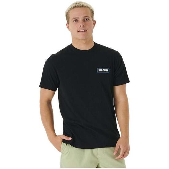 Camiseta de manga corta para hombre Rip curl Surf revivial sunset en color negro