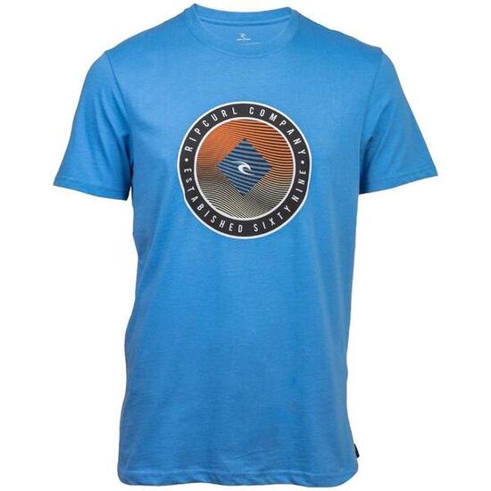 Camiseta de manga corta para hombre Rip curl Elevated en color azul