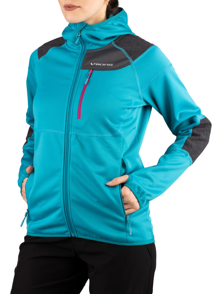 Bluza turystyczna damska Viking Yosemite Lady trekkingowa rozpinana z kapturem