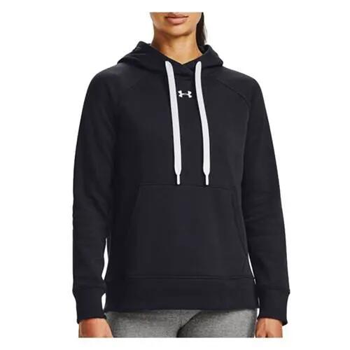 Felpa Con Cappuccio Donna Under Armour Rival Nero 3/7