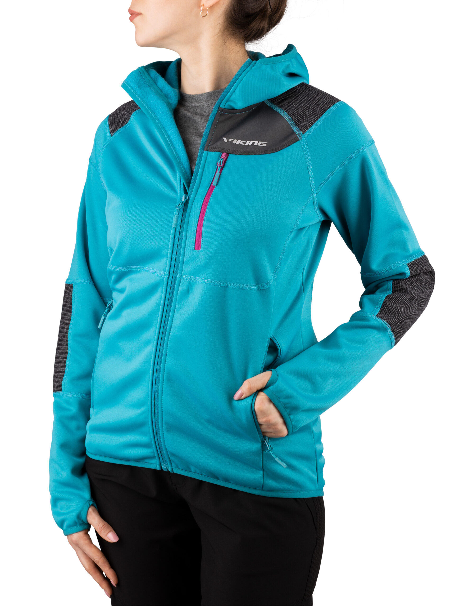 Bluza turystyczna damska Viking Yosemite Lady trekkingowa rozpinana z kapturem 3/7