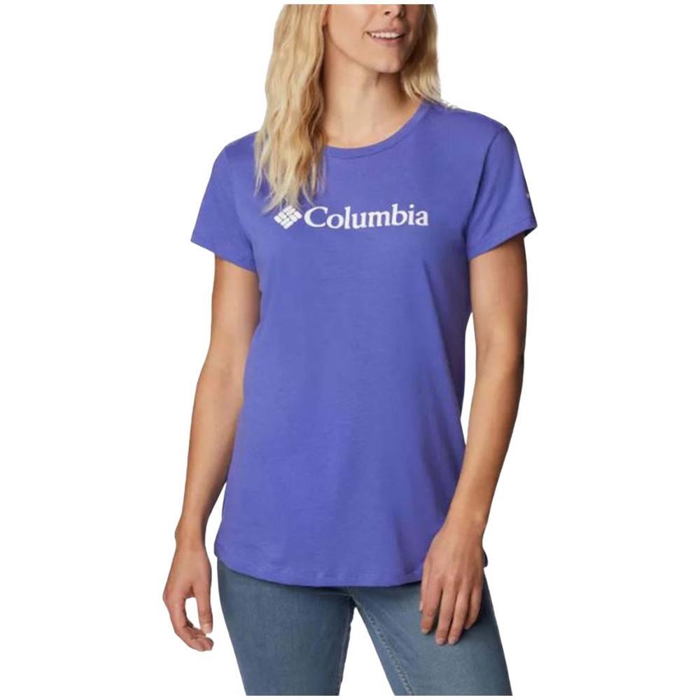 T-shirt Columbia Trek de manga curta para mulher em azul 4/4