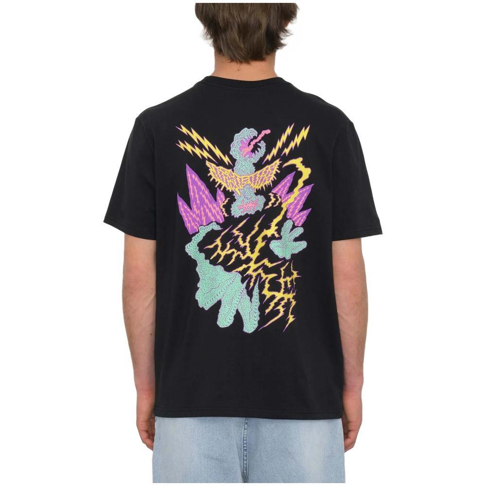 T-shirt de manga curta Tetsunori 2 para homem da Volcom em preto 1/5