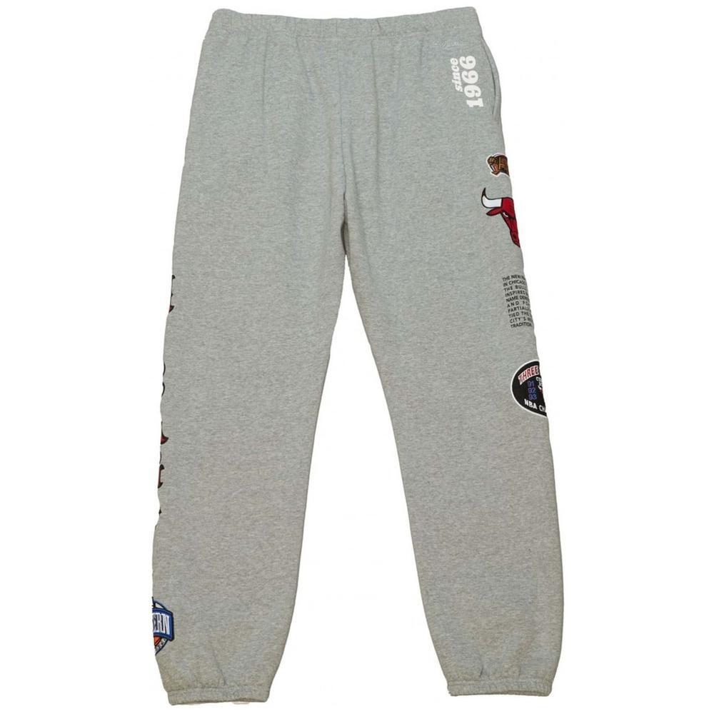 Pantalon largo para hombre Mitchell & ness Chicago en color gris 2/4