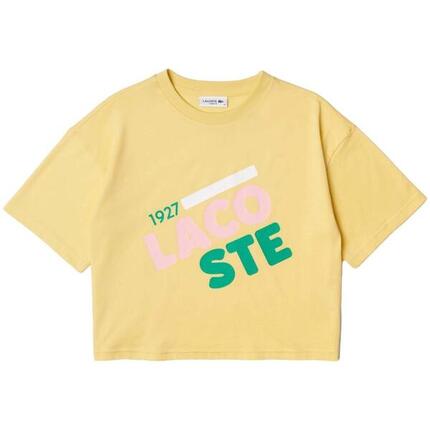 Camiseta de manga corta para mujer Lacoste en color amarillo