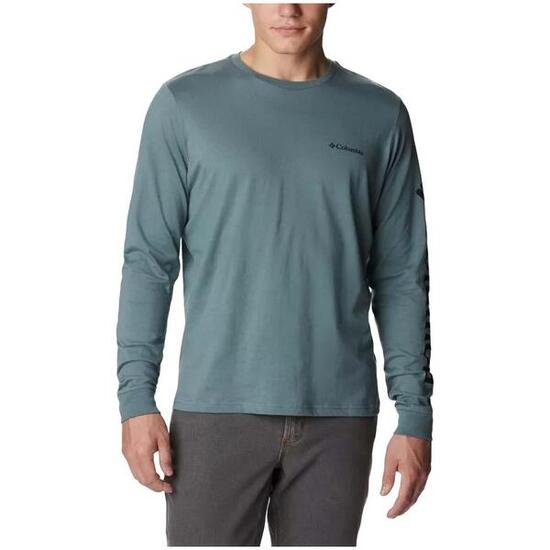 Camiseta de manga corta para hombre Columbia Basic logo en color azul