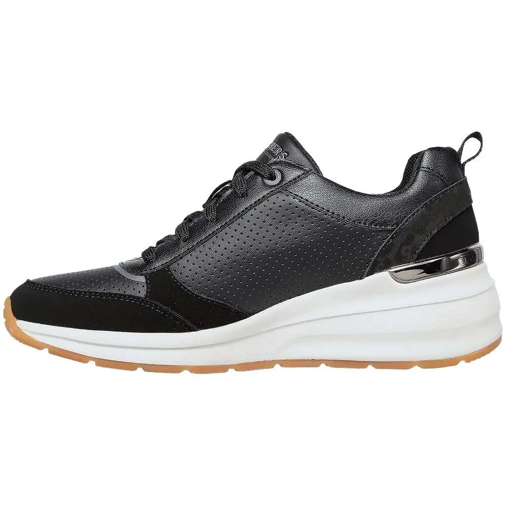 Zapatillas para mujer Skechers Perforated duraleather en color negro 2/6