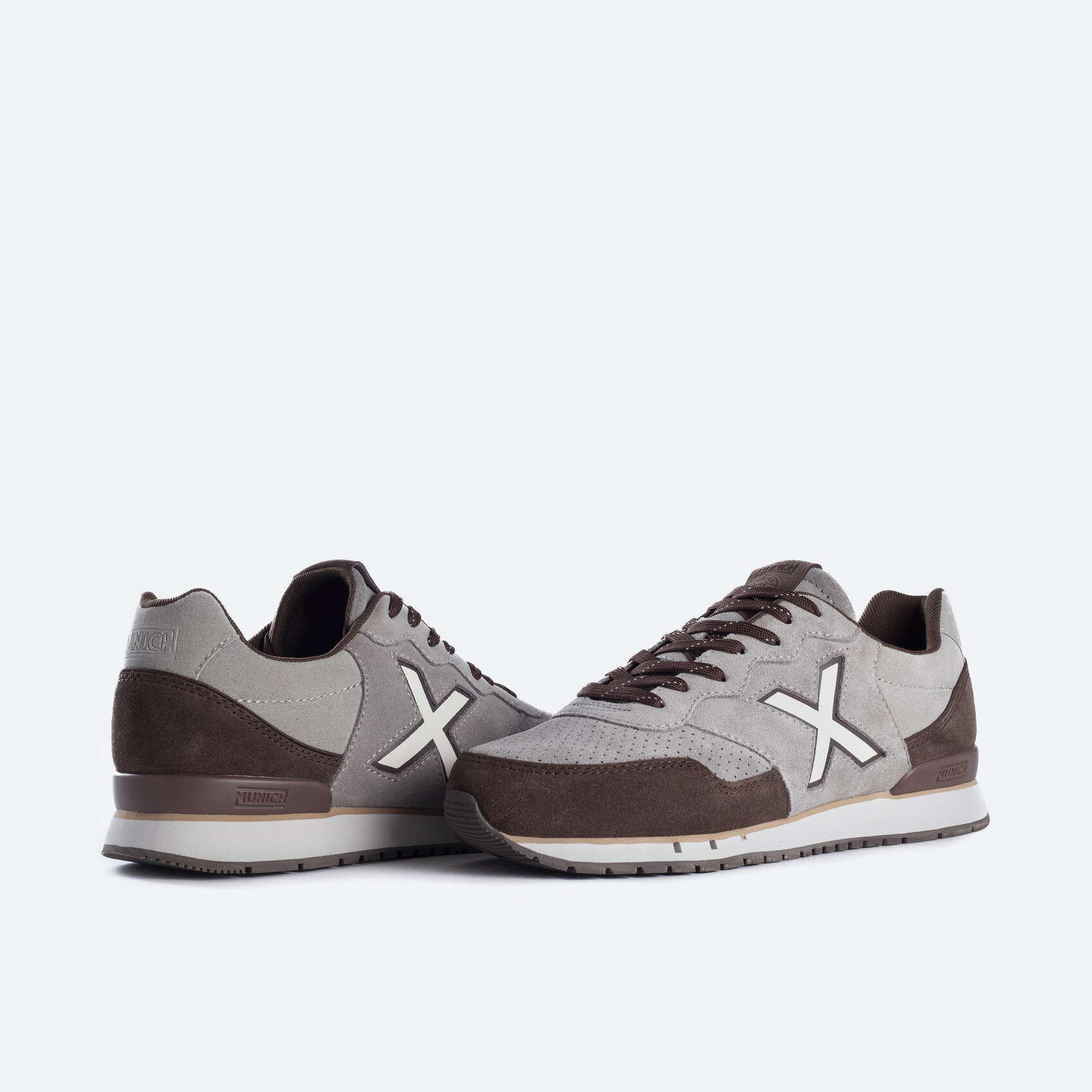 Zapatillas para hombre Munich Dash premium en color marron 5/5