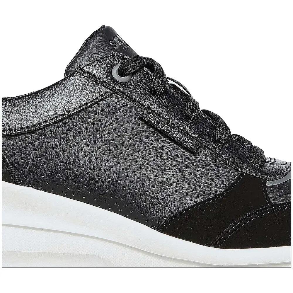 Zapatillas para mujer Skechers Perforated duraleather en color negro 3/6