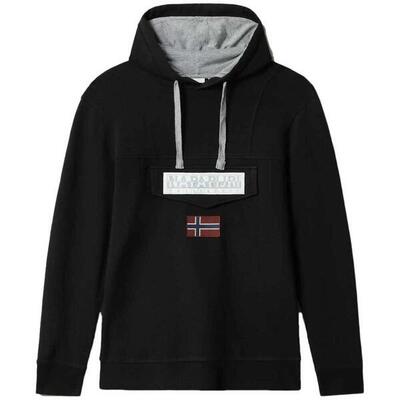 Sudadera con capucha para hombre Napapijri Burgee sum 3 en color negro