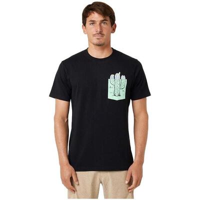 Camiseta de manga corta para hombre Rip curl Inda pocket en color negro