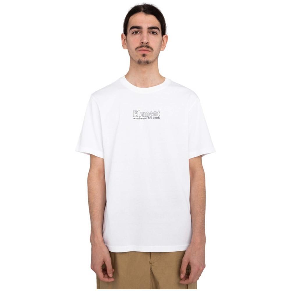 Camiseta de manga corta para hombre Element Basic pocket label en color blanco 3/5