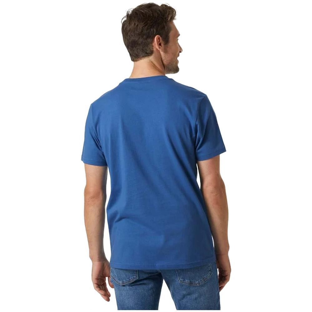 Camiseta de manga corta para hombre Helly hansen Box en color azul 4/4