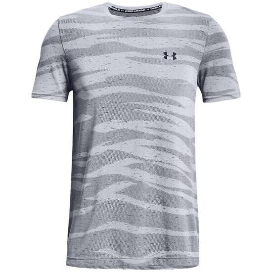 Camiseta de manga corta para hombre Under armour Seamless wave en color gris